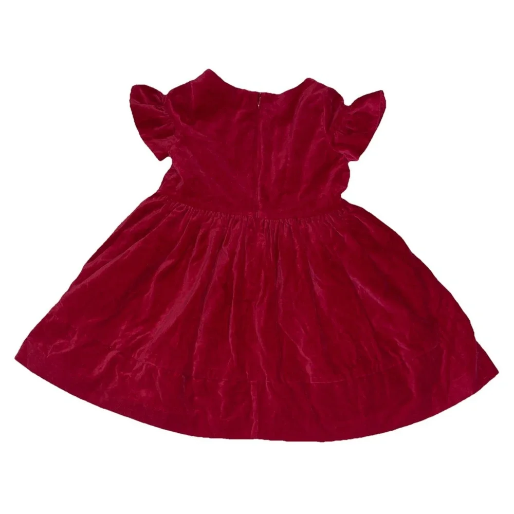 Gymboree Toddler Baby Size 2‎ Red Velvet Party Dress New Without Tags
